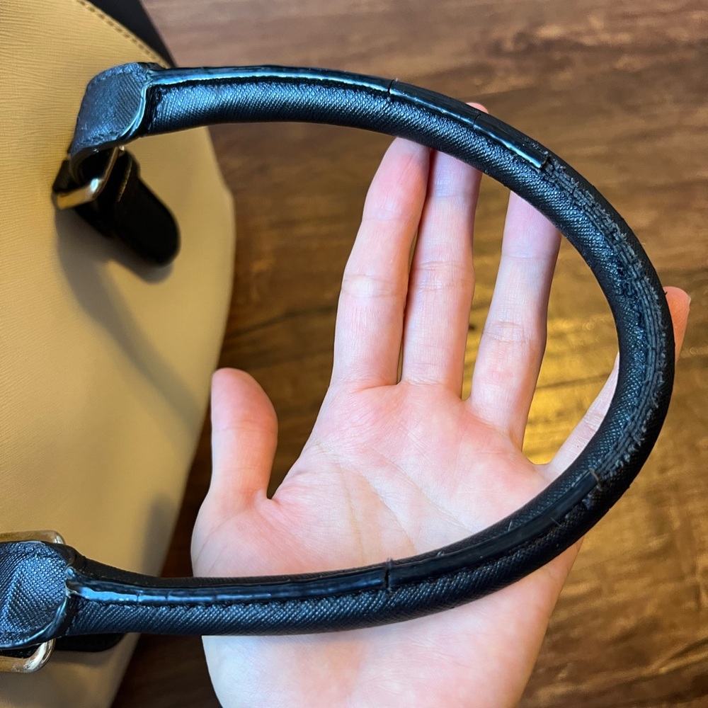 Kate Spade Black and Cream Satchel with Structured Design - Picture 10 of 13